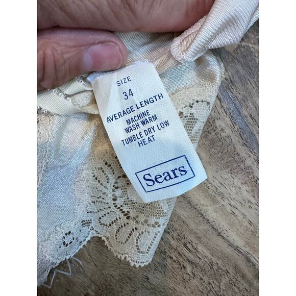 Vintage Sears Women's White Charmode Average Length Lingerie Slip Dress Size 34 - Picture 6 of 6